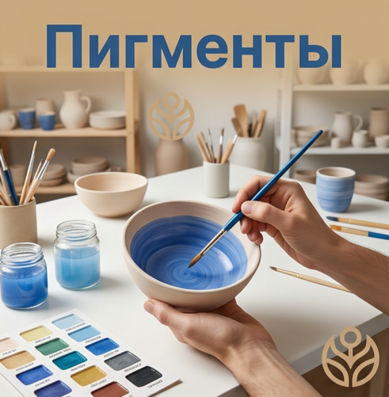 Готовые керамические изделия с яркими подглазурными росписями — тарелки, кружки и чаши с цветными узорами